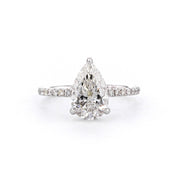 1.6mm Stephanie Pear Engagement Rings Princess Bride Diamonds