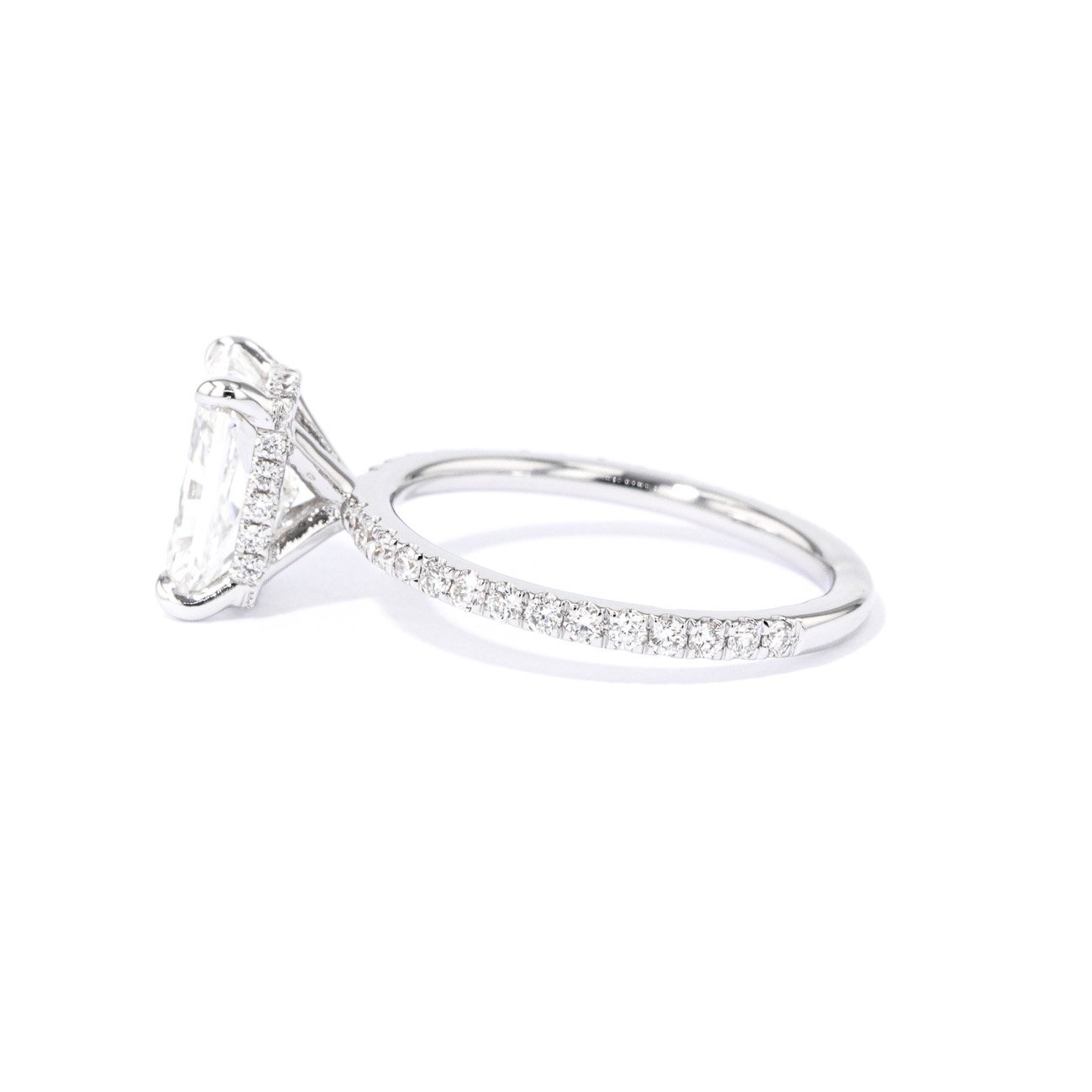1.6mm Stephanie Radiant Engagement Rings Princess Bride Diamonds
