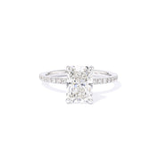 1.6mm Stephanie Radiant Engagement Rings Princess Bride Diamonds
