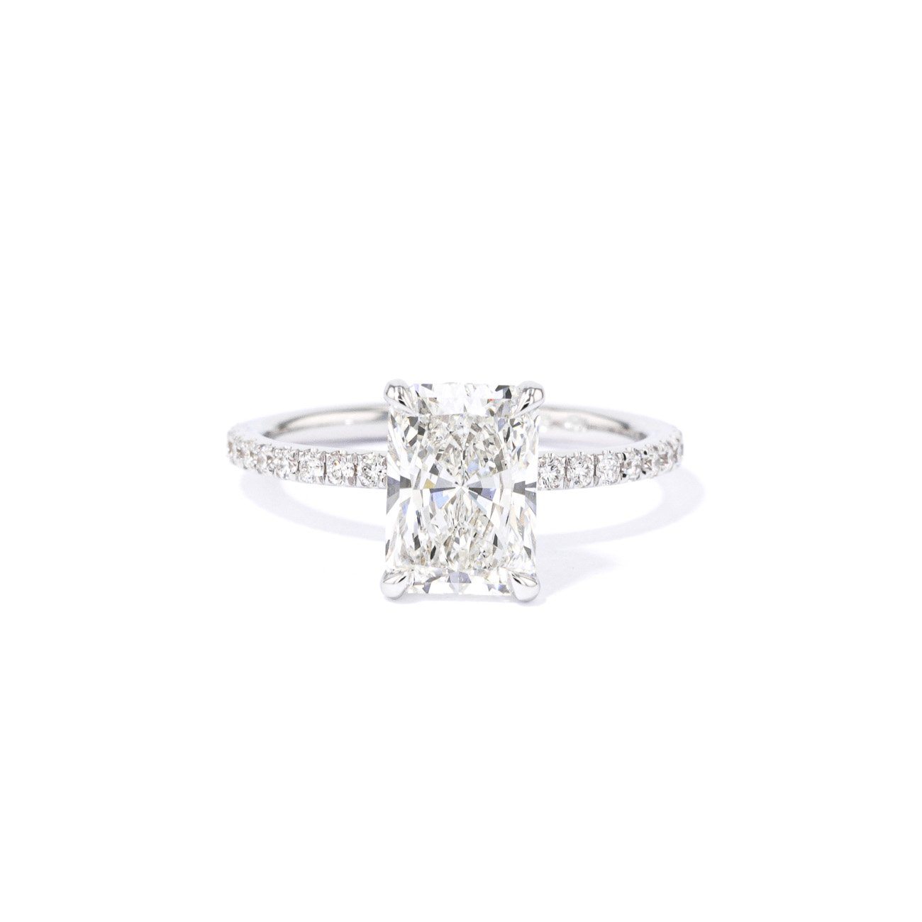 1.6mm Stephanie Radiant Engagement Rings Princess Bride Diamonds