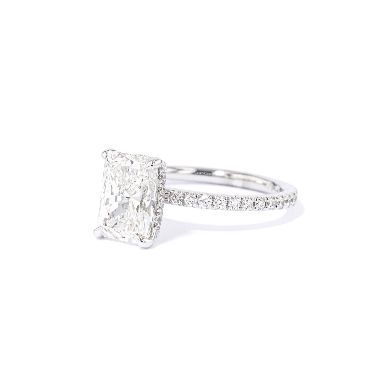 1.6mm Stephanie Radiant Engagement Rings Princess Bride Diamonds