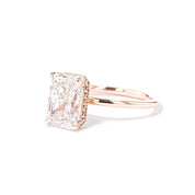 1.6mm Stephanie Radiant High Polish Engagement Rings Princess Bride Diamonds