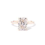1.6mm Stephanie Radiant High Polish Engagement Rings Princess Bride Diamonds 3 14K Rose Gold
