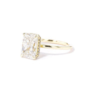 1.6mm Stephanie Radiant High Polish Engagement Rings Princess Bride Diamonds
