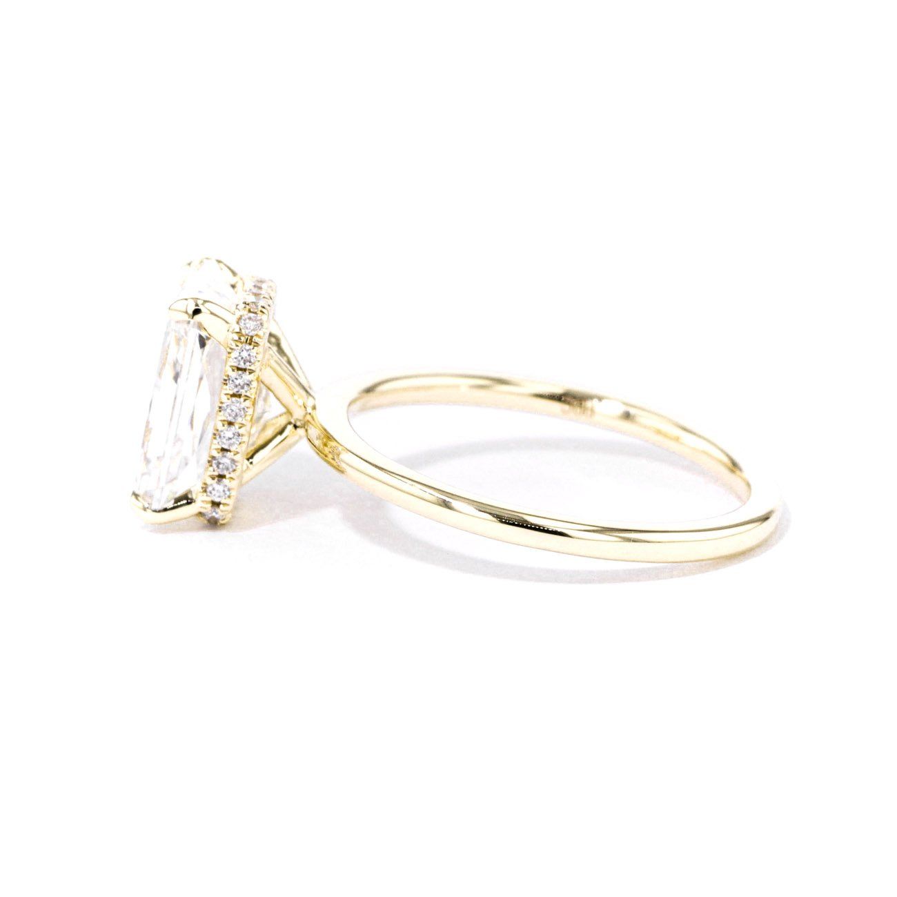 1.6mm Stephanie Radiant High Polish Engagement Rings Princess Bride Diamonds