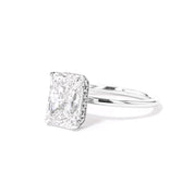 1.6mm Stephanie Radiant High Polish Engagement Rings Princess Bride Diamonds