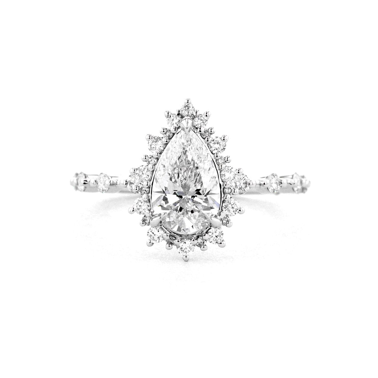 1.8mm Kaia Pear Engagement Rings Princess Bride Diamonds