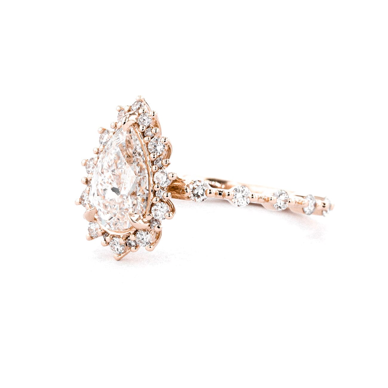 1.8mm Kaia Pear Engagement Rings Princess Bride Diamonds