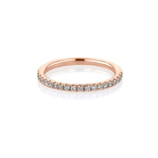 1.8mm Pavé Diamond Ring Ring Princess Bride Diamonds 3 14K Rose Gold