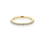 1.8mm Pavé Diamond Ring Ring Princess Bride Diamonds 3 14K Yellow Gold