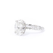 1.8mm Sabrina Oval Engagement Rings Princess Bride Diamonds