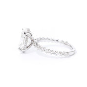 1.8mm Sabrina Oval Engagement Rings Princess Bride Diamonds