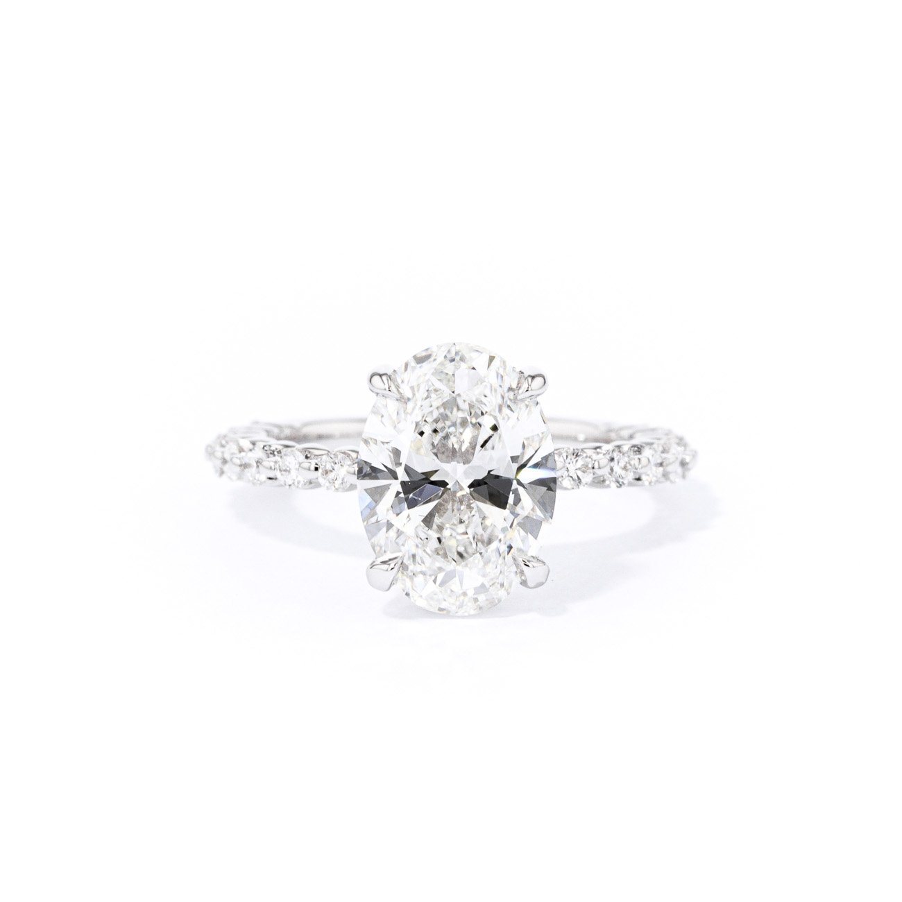 1.8mm Sabrina Oval Engagement Rings Princess Bride Diamonds 