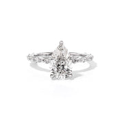 1.8mm Tori Pear Engagement Rings Princess Bride Diamonds