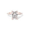 1.8mm Tori Radiant Engagement Rings Princess Bride Diamonds 3 14K Rose Gold 