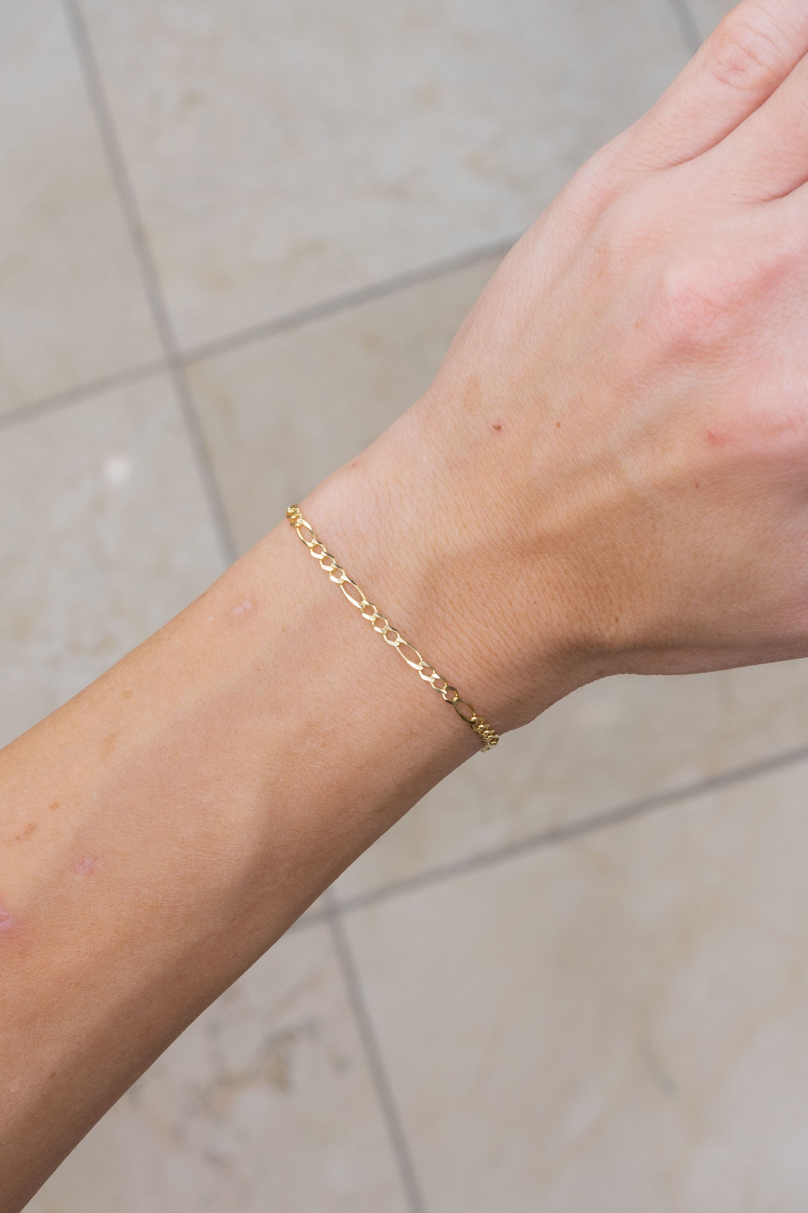 2.5mm Dainty Figaro Chain Bracelet Bracelets Princess Bride Diamonds