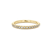 2mm Pavé Diamond Ring Ring Princess Bride Diamonds 3 14K Yellow Gold