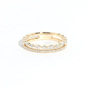 3.6mm Tori and Pavé Diamond Band Rings Princess Bride Diamonds