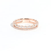 3.6mm Tori and Pavé Diamond Band Rings Princess Bride Diamonds