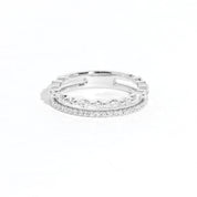 3.6mm Tori and Pavé Diamond Band Rings Princess Bride Diamonds