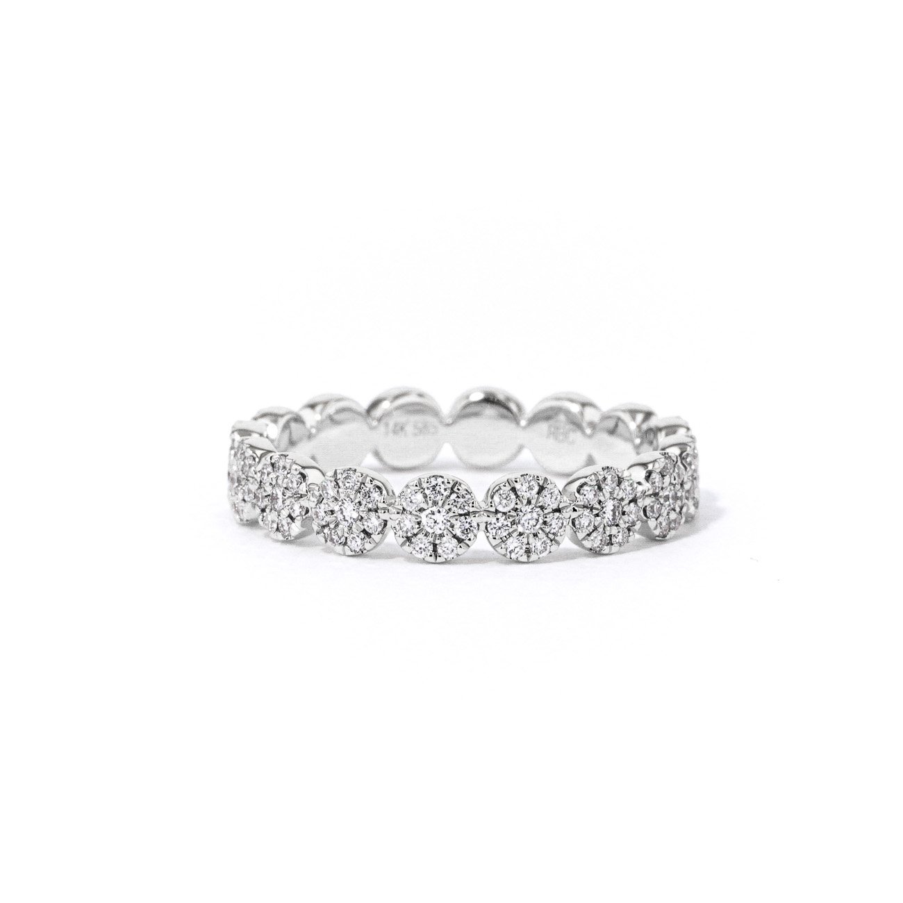 3.7mm Petite Alexis Halo Ring Ring Princess Bride Diamonds