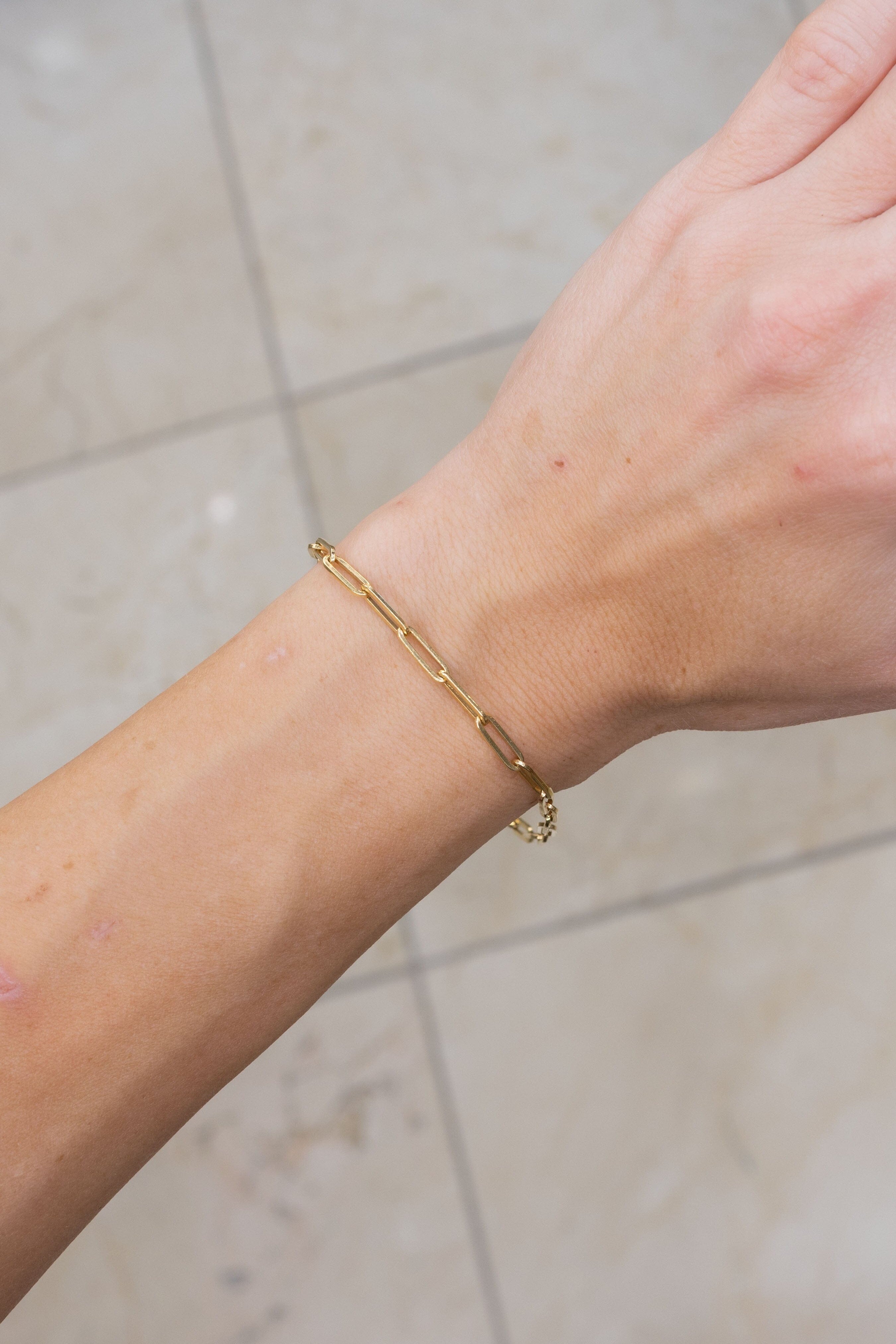3mm 14k Yellow Gold Paperclip Bracelet Bracelets Princess Bride Diamonds