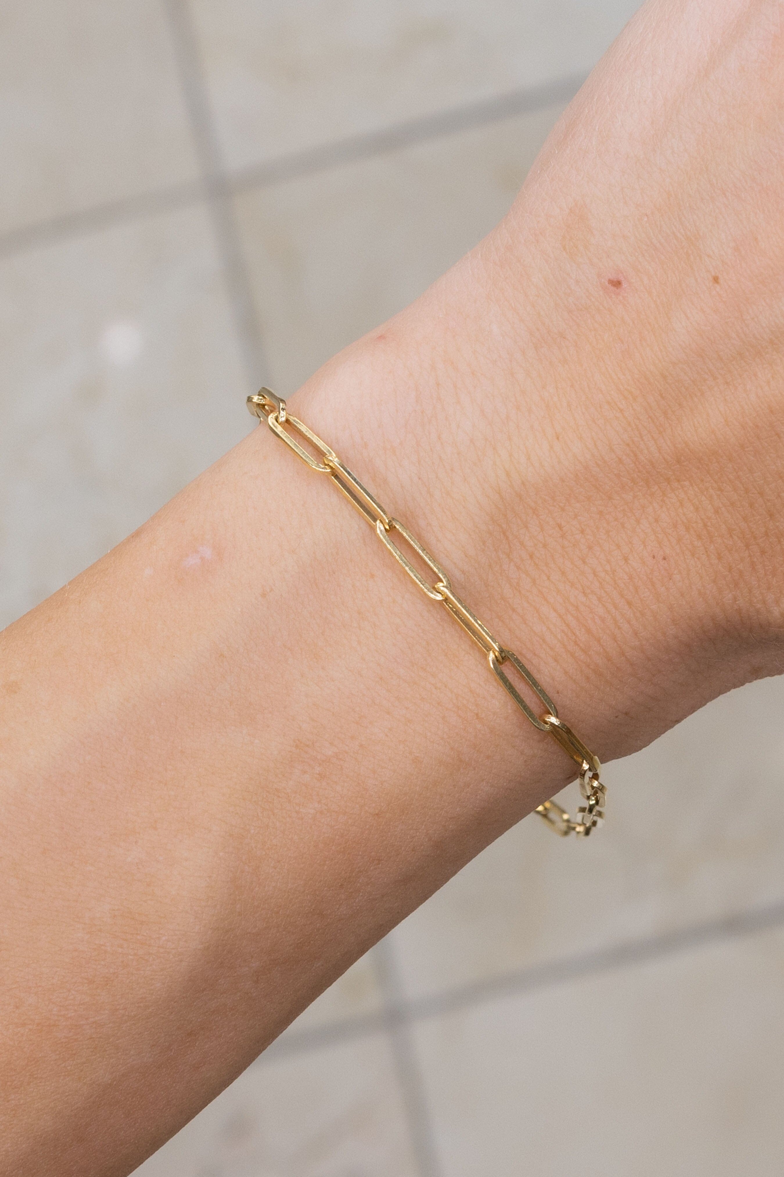 3mm 14k Yellow Gold Paperclip Bracelet Bracelets Princess Bride Diamonds