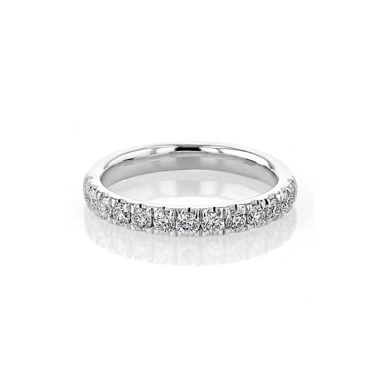 3mm Juliette Pavé Diamond Ring Ring Princess Bride Diamonds 3 14K White Gold