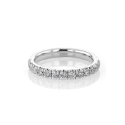 3mm Juliette Pavé Diamond Ring Ring Princess Bride Diamonds 3 14K White Gold