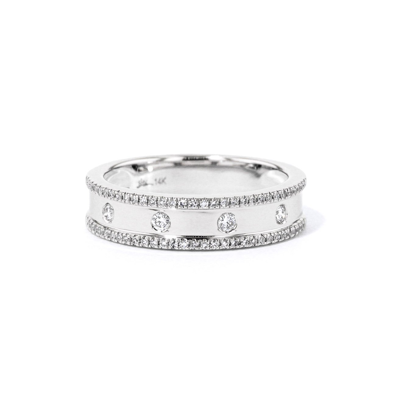 5.0mm Carter Diamond Ring Ring Princess Bride Diamonds 3 14K White Gold