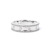 5.0mm Carter Diamond Ring Ring Princess Bride Diamonds 3 14K White Gold