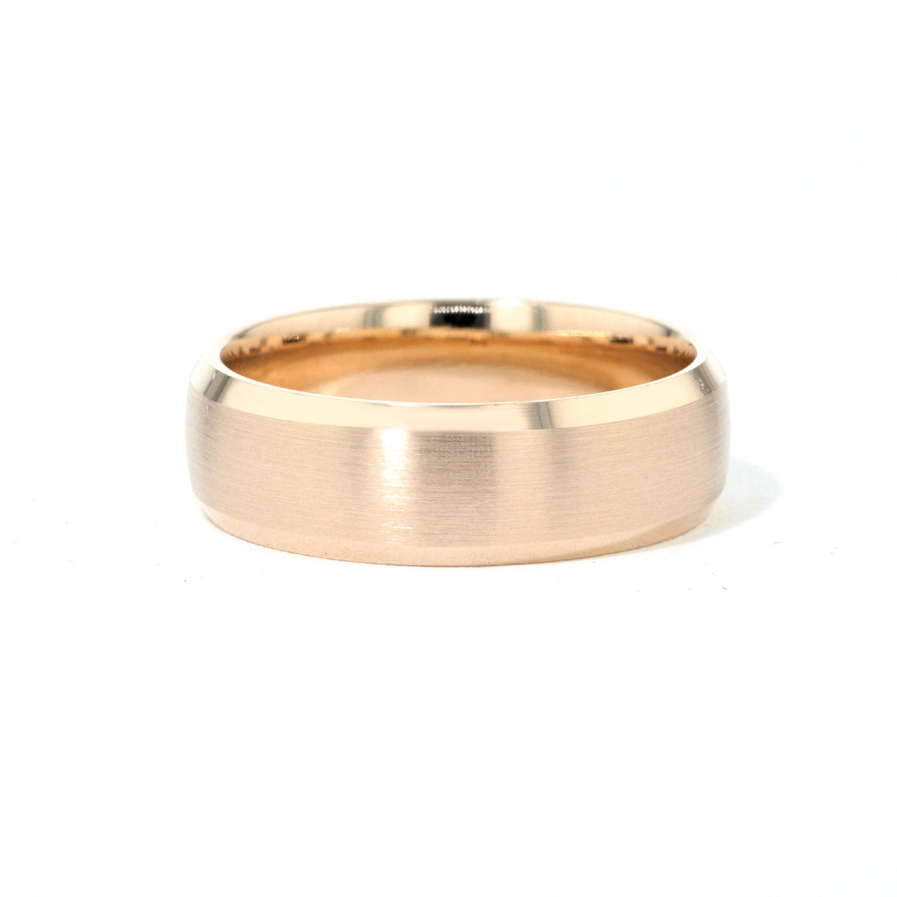 7.0mm Satin and Bevel Edge Band Rings Princess Bride Diamonds