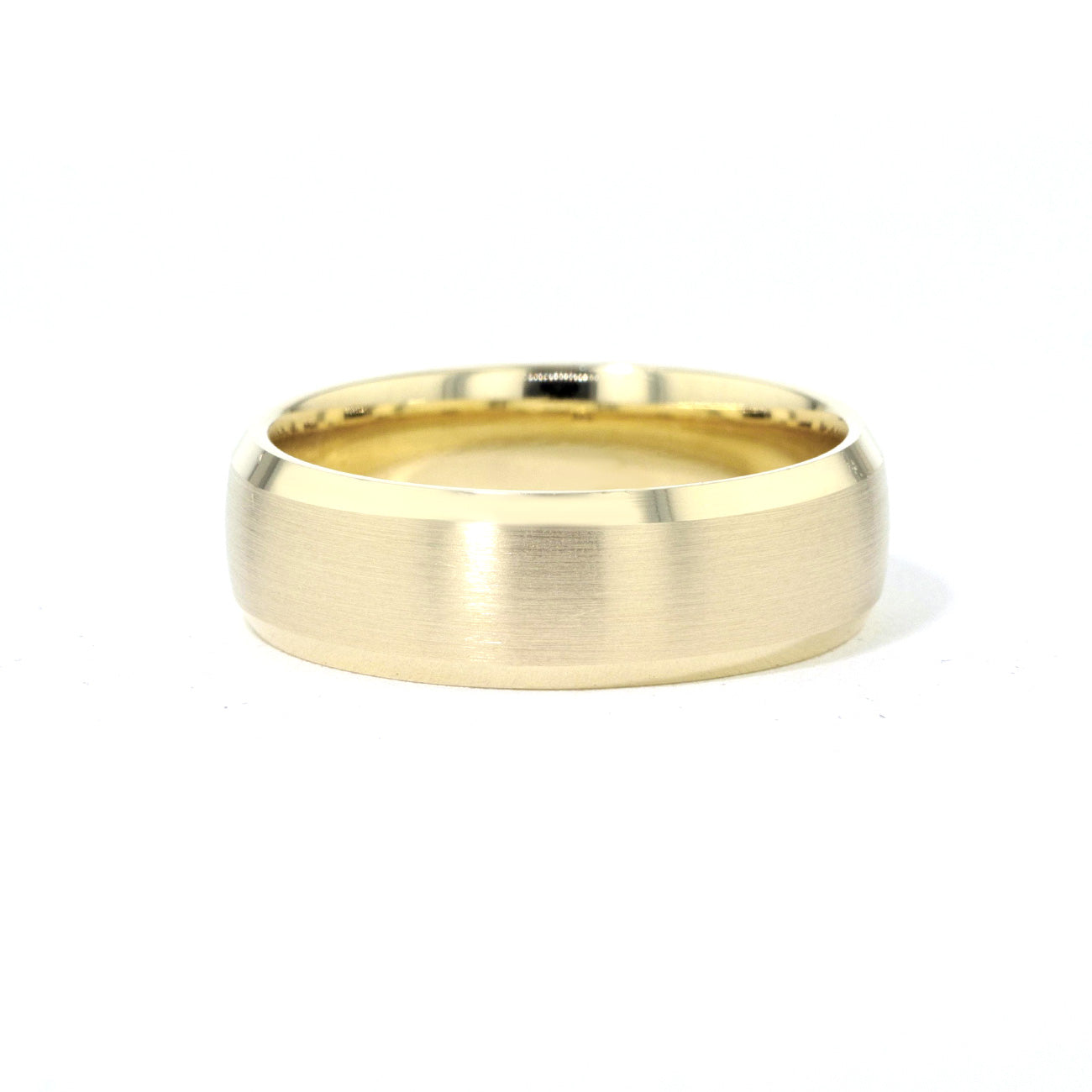 7.0mm Satin and Bevel Edge Band Rings Princess Bride Diamonds