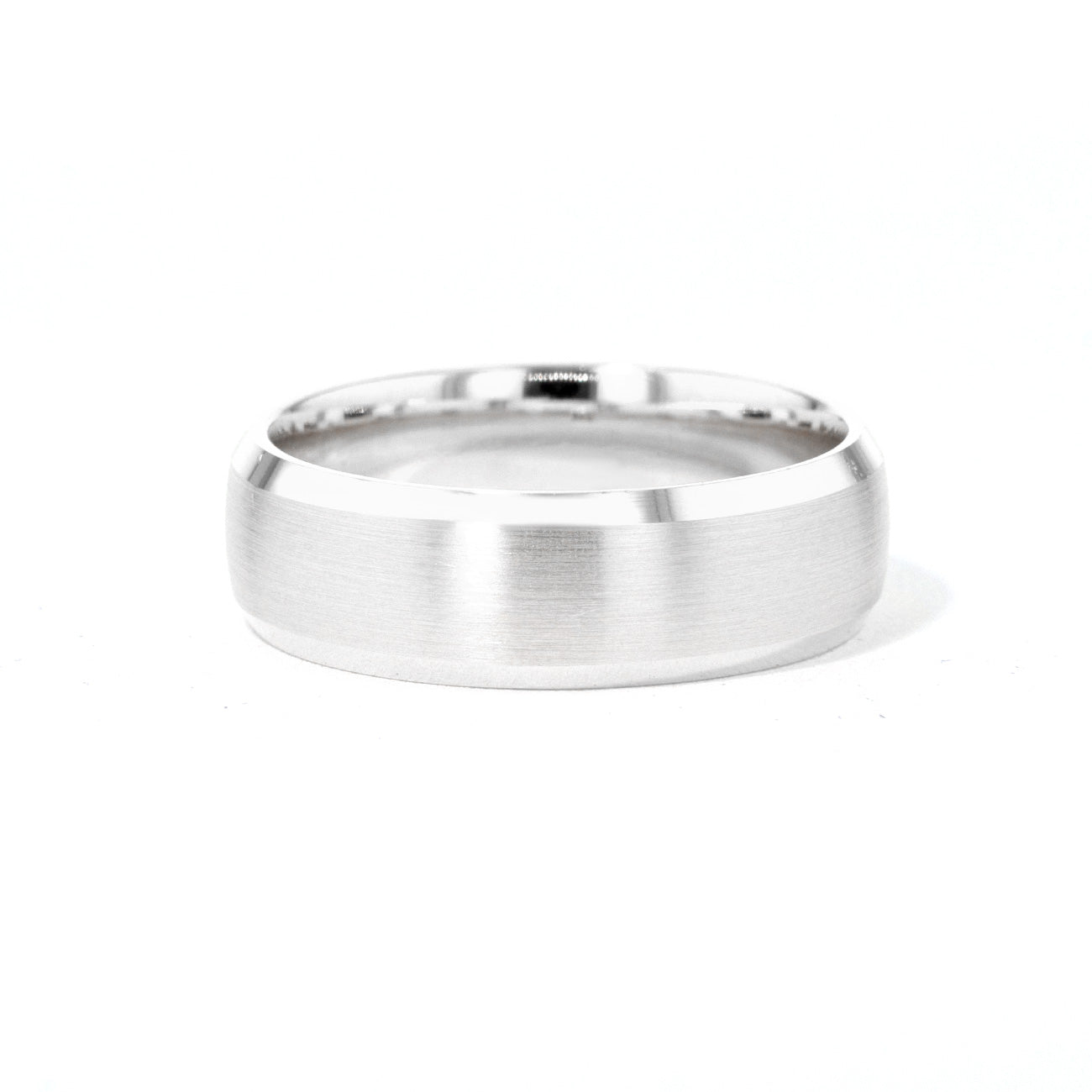 7.0mm Satin and Bevel Edge Band Rings Princess Bride Diamonds