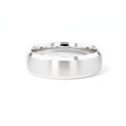 7.0mm Satin and Bevel Edge Band Rings Princess Bride Diamonds