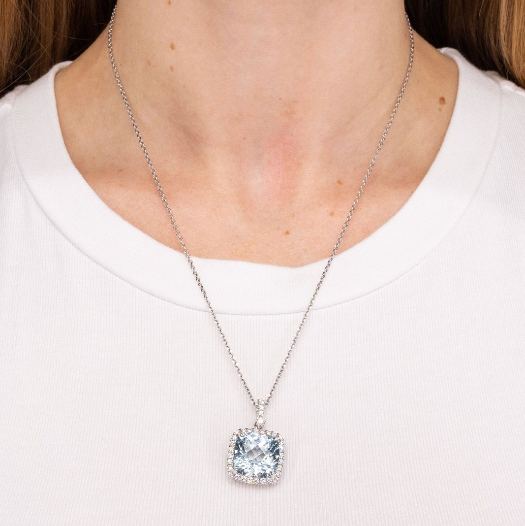 8.65ct Aquamarine Necklace Necklaces Princess Bride Diamonds
