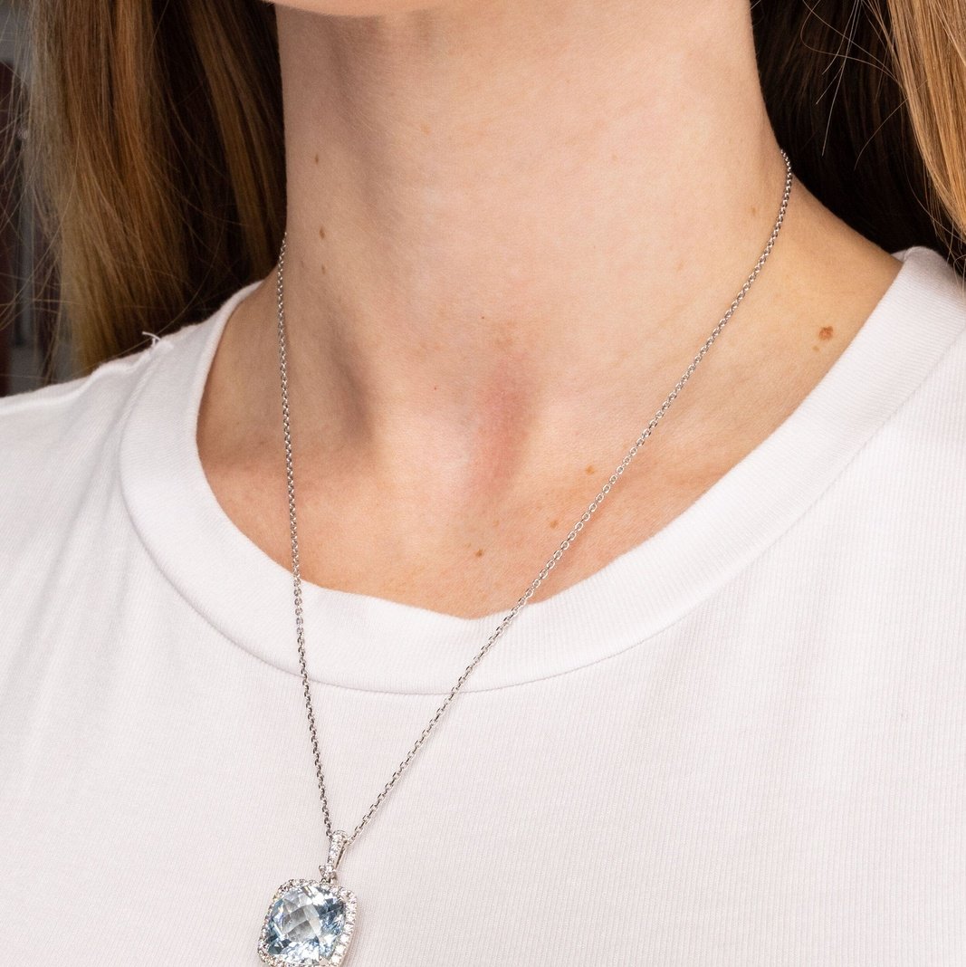 8.65ct Aquamarine Necklace Necklaces Princess Bride Diamonds