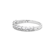 Baguette and Pavé Diamond Ring Ring Princess Bride Diamonds