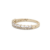 Baguette and Pavé Diamond Ring Ring Princess Bride Diamonds