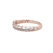 Baguette and Pavé Diamond Ring Ring Princess Bride Diamonds 