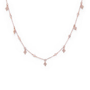 Diamond Drops Necklace Necklaces Princess Bride Diamonds 14K Rose Gold