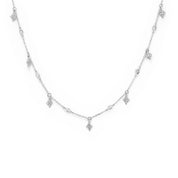 Diamond Drops Necklace Necklaces Princess Bride Diamonds 14K White Gold