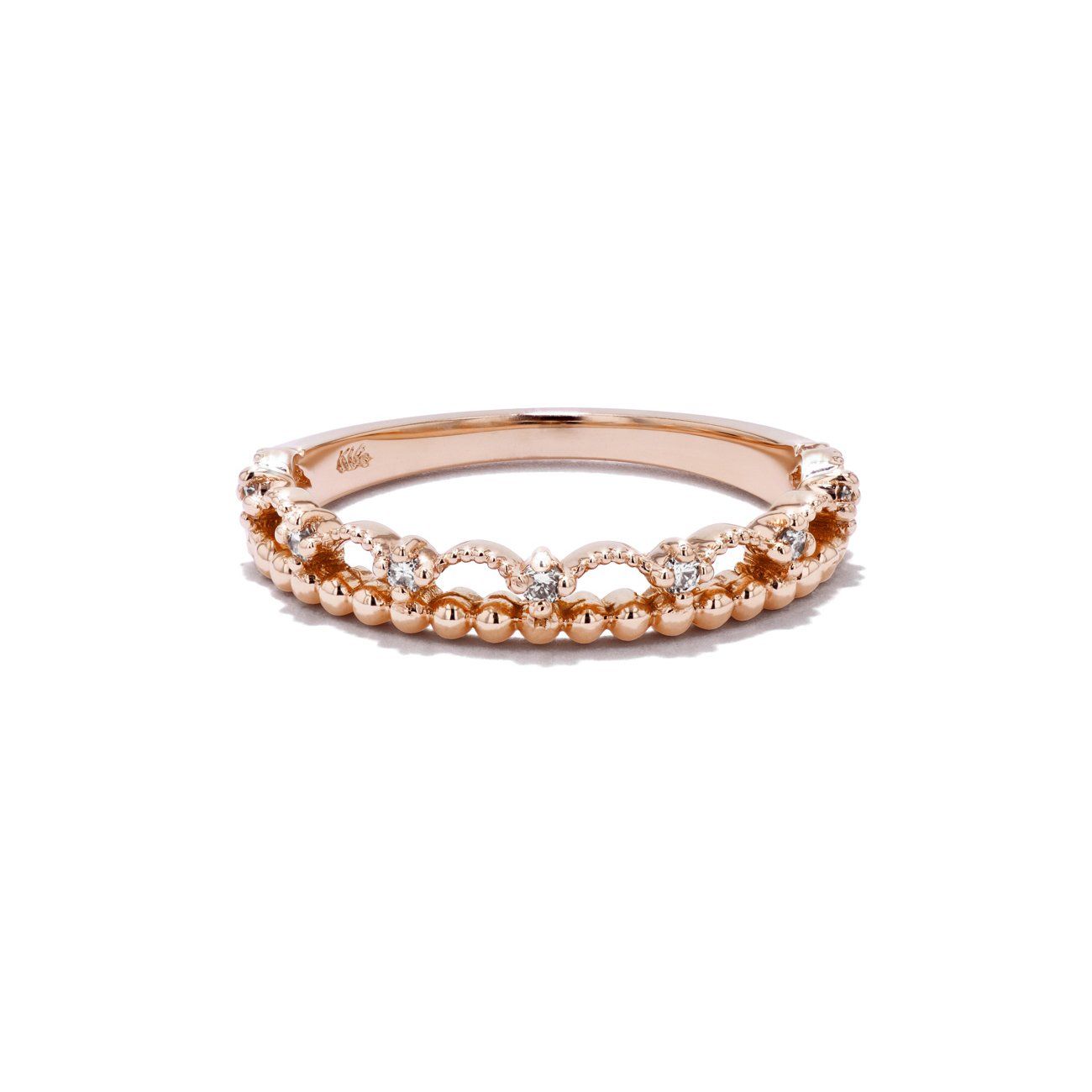 Diamond Lace Ring Ring Princess Bride Diamonds 3 14K Rose Gold
