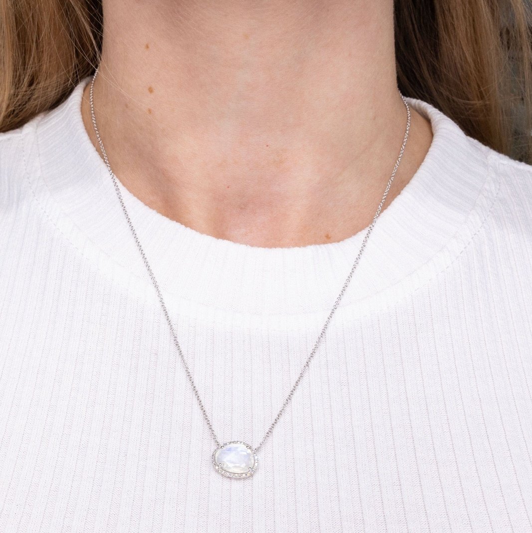 Diamond Moonstone Necklace Necklaces Princess Bride Diamonds