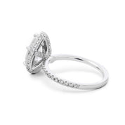 Double-Sided Halo Pear Engagement Rings Sarah Nicole