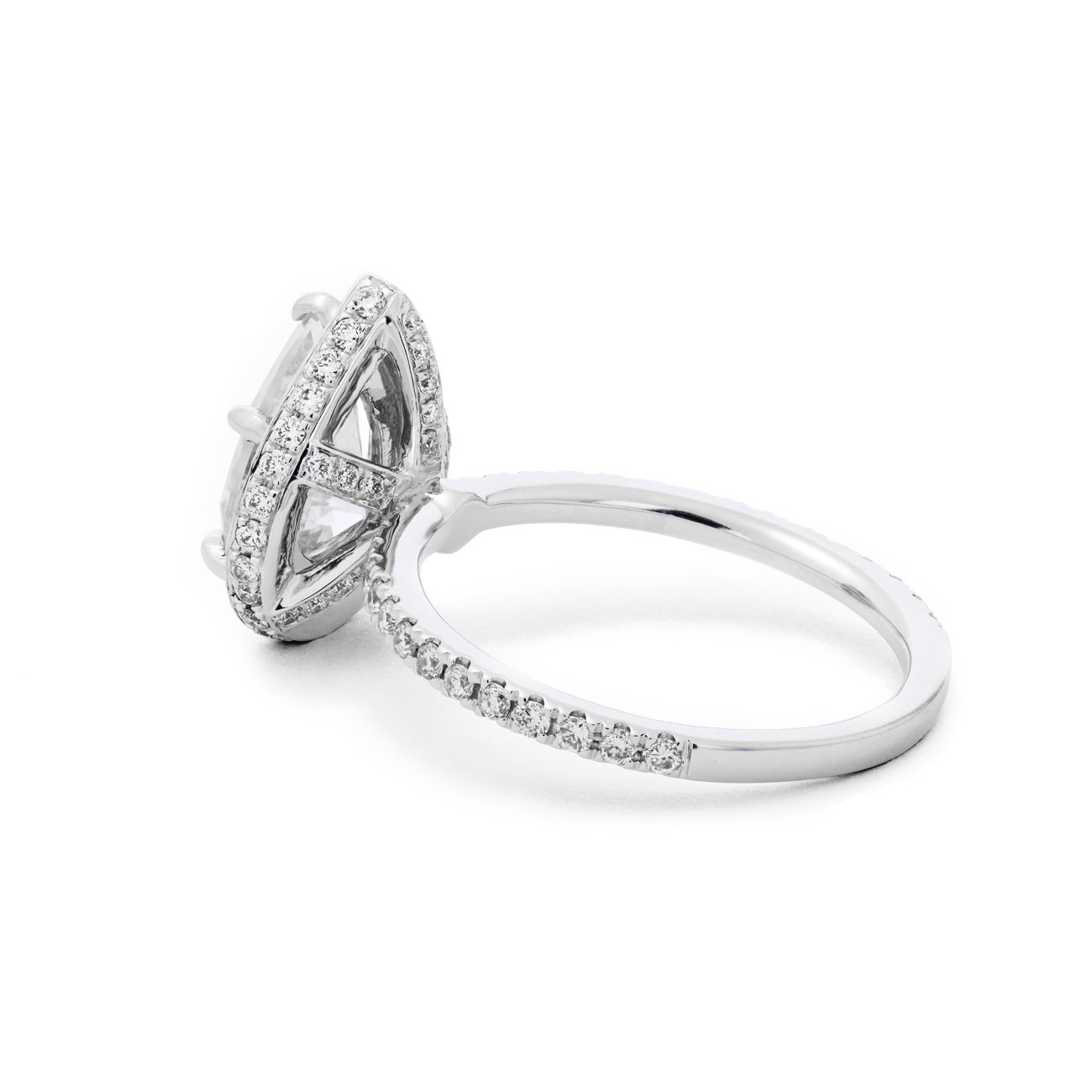 Double-Sided Halo Pear Engagement Rings Sarah Nicole