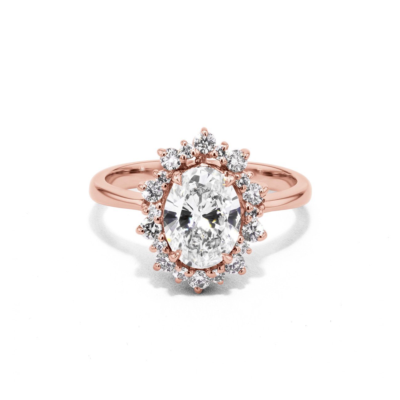 Duchess Oval Engagement Rings Sarah Nicole 3 14K Rose Gold