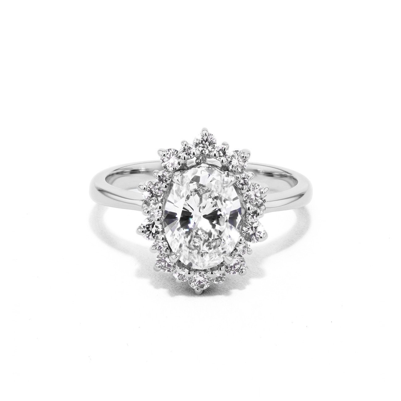 Duchess Oval Engagement Rings Sarah Nicole 3 14K White Gold