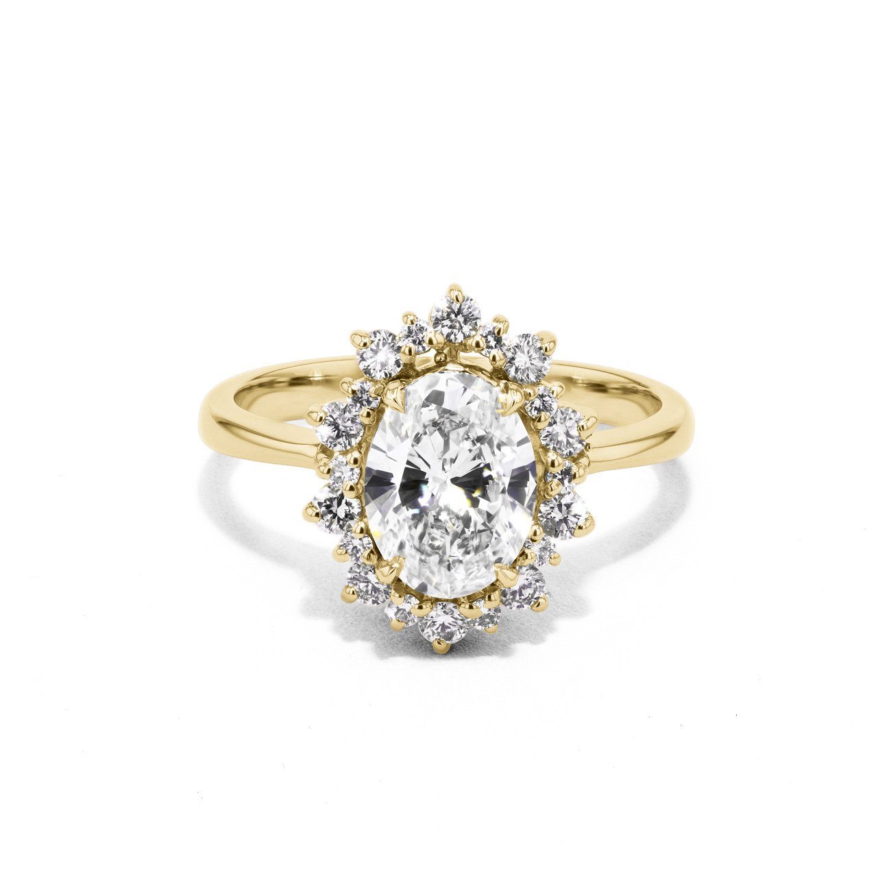 Duchess Oval Engagement Rings Sarah Nicole 3 14K Yellow Gold