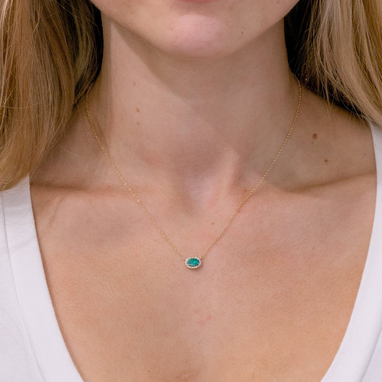 East West Opal Oval Necklace Necklaces Princess Bride Diamonds